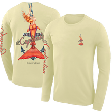Load image into Gallery viewer, Anchors Away Palm Beach - Mellow Yellow, Mermaid Design, Mens Crew Neck Long Sleeve
