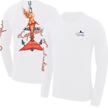 Load image into Gallery viewer, Anchors Away - White, Mermaid Design, Mens Crew Neck Long Sleeve
