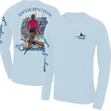 Load image into Gallery viewer, Anticipation Design - Light Blue, Mens Crew Neck Long Sleeve
