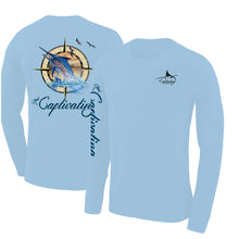 Load image into Gallery viewer, Compass Design - Carolina Blue, Mens Crew Neck Long Sleeve
