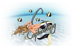 Angelina - Mermaid Pin-Up Design, Mens Crew Neck Long Sleeve
