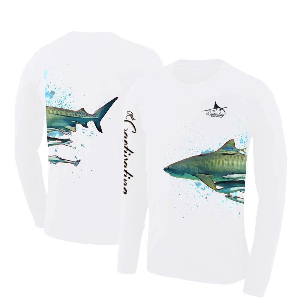 Tiger Shark - Shark Week - Men's Fishing Long-Sleeve Performance Shirt –  ReelCaptivating