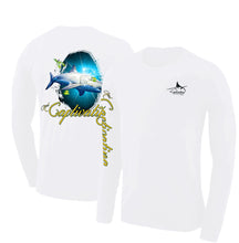 Load image into Gallery viewer, White, Tiger Shark, Men&#39;s Long-Sleeve Crew Neck
