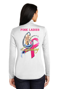Customizable Pink Ladies Quarter Zip Pullover